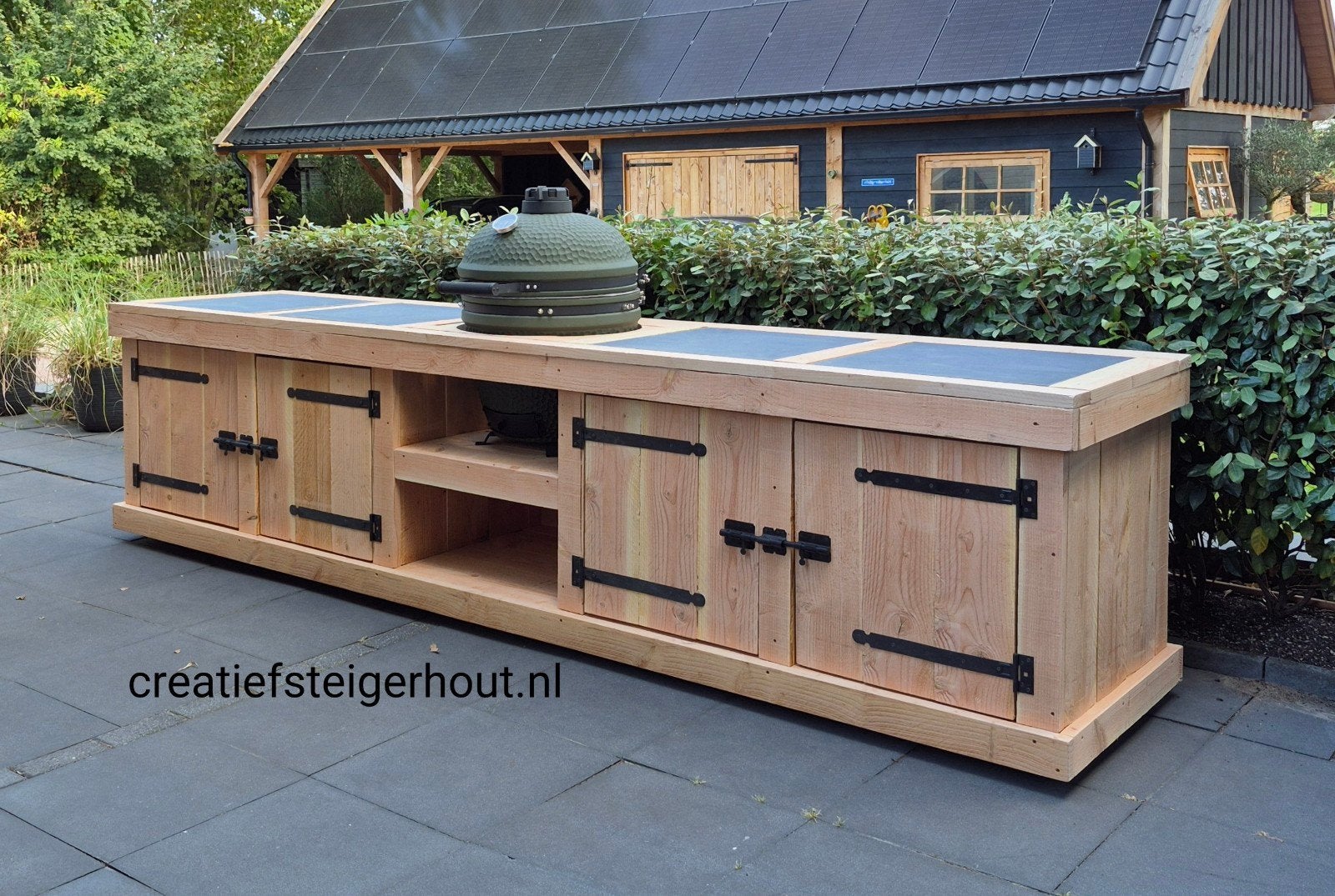 Douglas buitenkeuken voor overkapping egg grill guru kamado, Tuin en Terras, Buitenkeukens, Ophalen of Verzenden, Nieuw, Houtskool