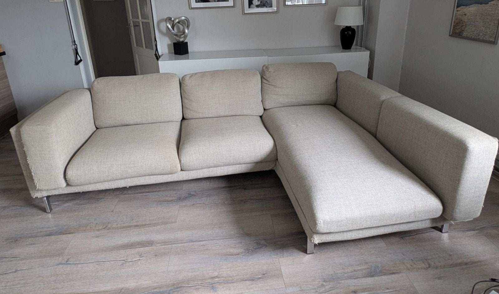 Comfortabele loungebank met gebruikssporen, Huis en Inrichting, Ophalen, 250 tot 300 cm, Gebruikt, Hoekbank