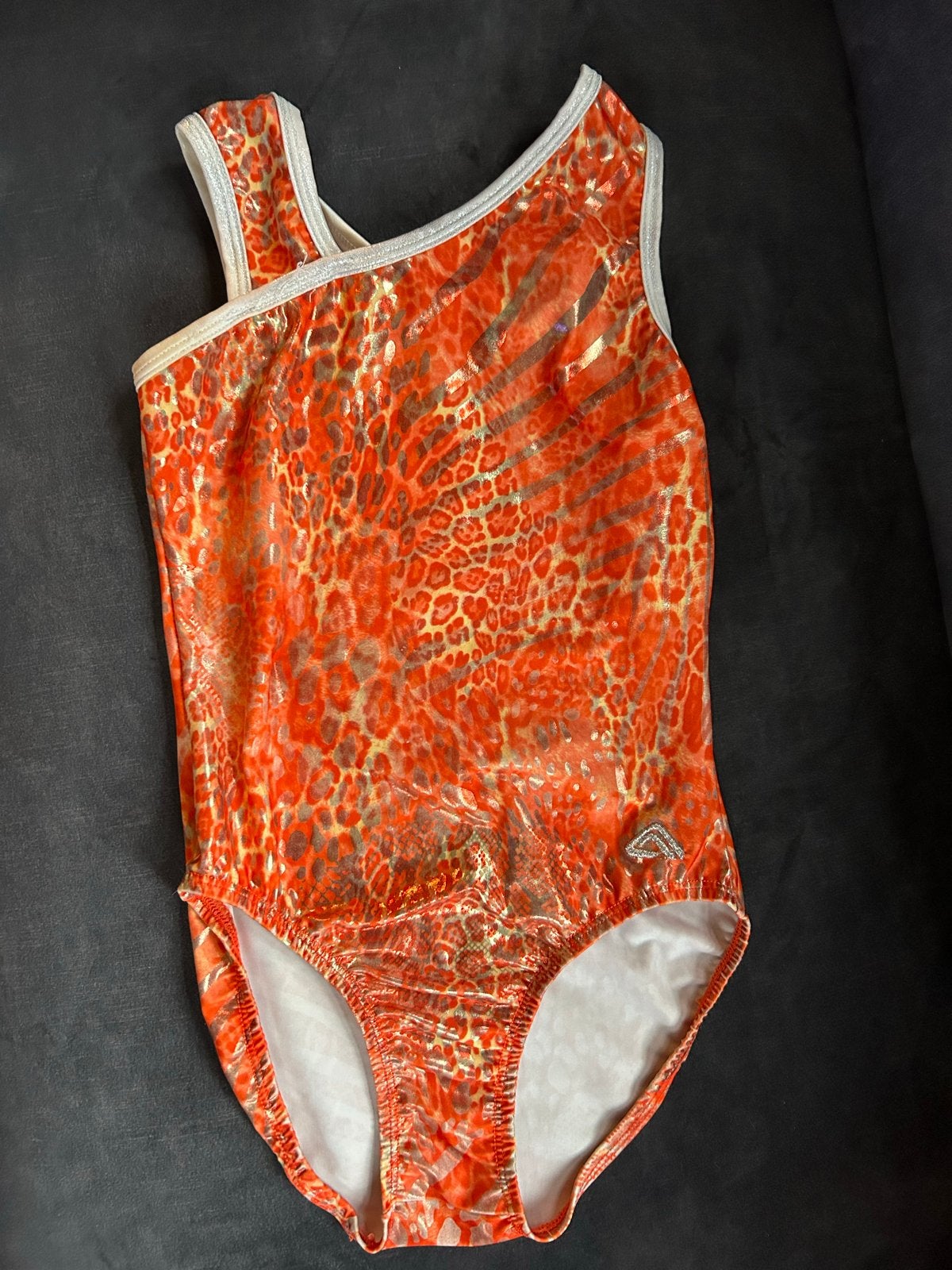 Turnpakje Maat 140 - Oranje Luipaardprint, Ophalen of Verzenden, Gebruikt