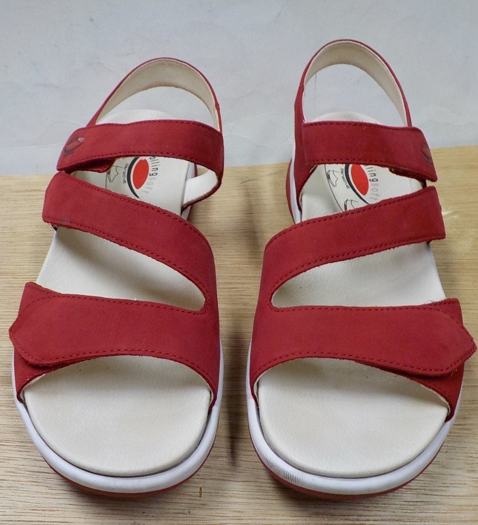 Rode Rollingsoft sandalen maat 40 1/2, Joachim-Gabor-Platz 1, 83024 Rosenheim, Germany, Info@gabor.de, Rood, Sandalen of Muiltjes