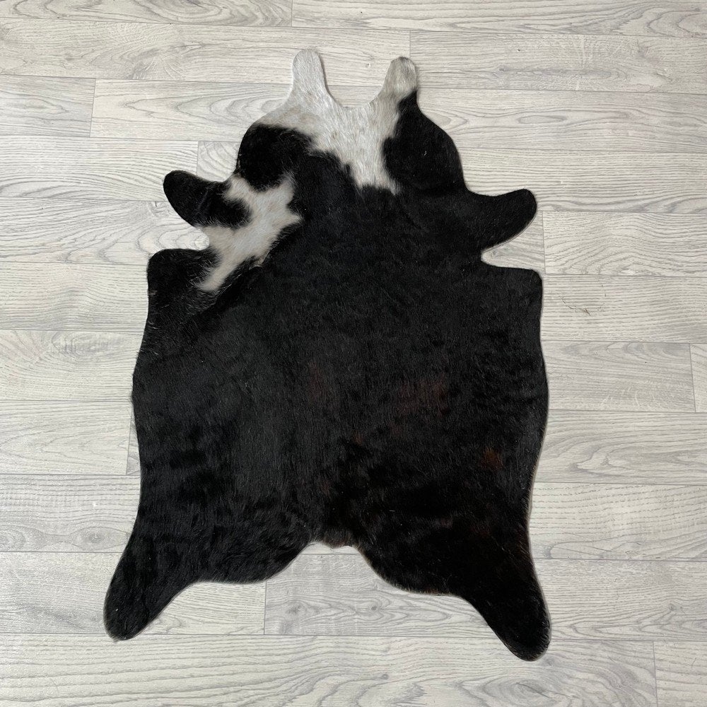 Mini koeienhuid bruin wit zwart 90x60cm #503 | Lederstore, Nieuw, Overige vormen, Zwart, 50 tot 100 cm