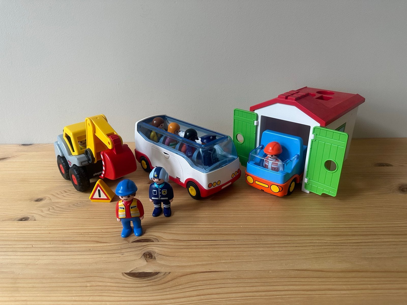 Playmobil 1.2.3 set met voertuigen en figuren, Gebruikt, Complete set, Voertuig, 1.2.3