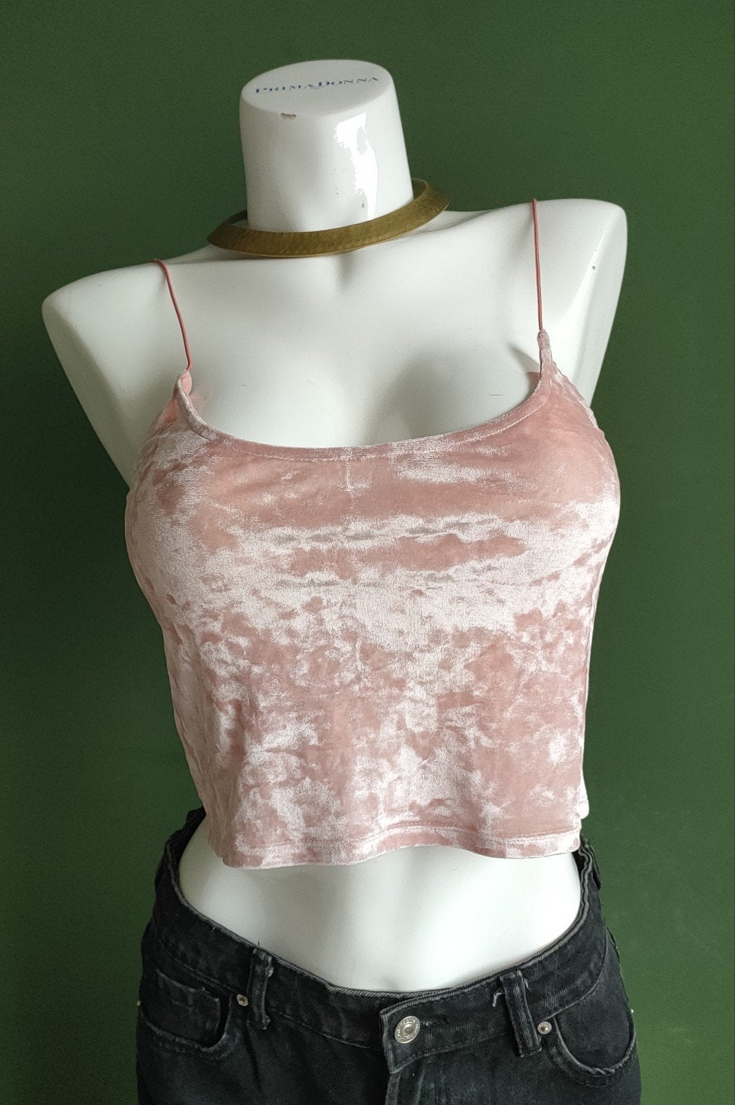 H&M Divided Roze Velvet Croptop Maat S, Kleding | Dames, Tops, H&M Divided, Ophalen of Verzenden, Roze, Gedragen