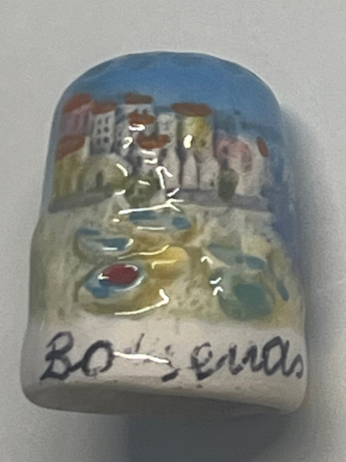 Vingerhoedje met schilderij van Bolsena, Ophalen of Verzenden, Gebruikt