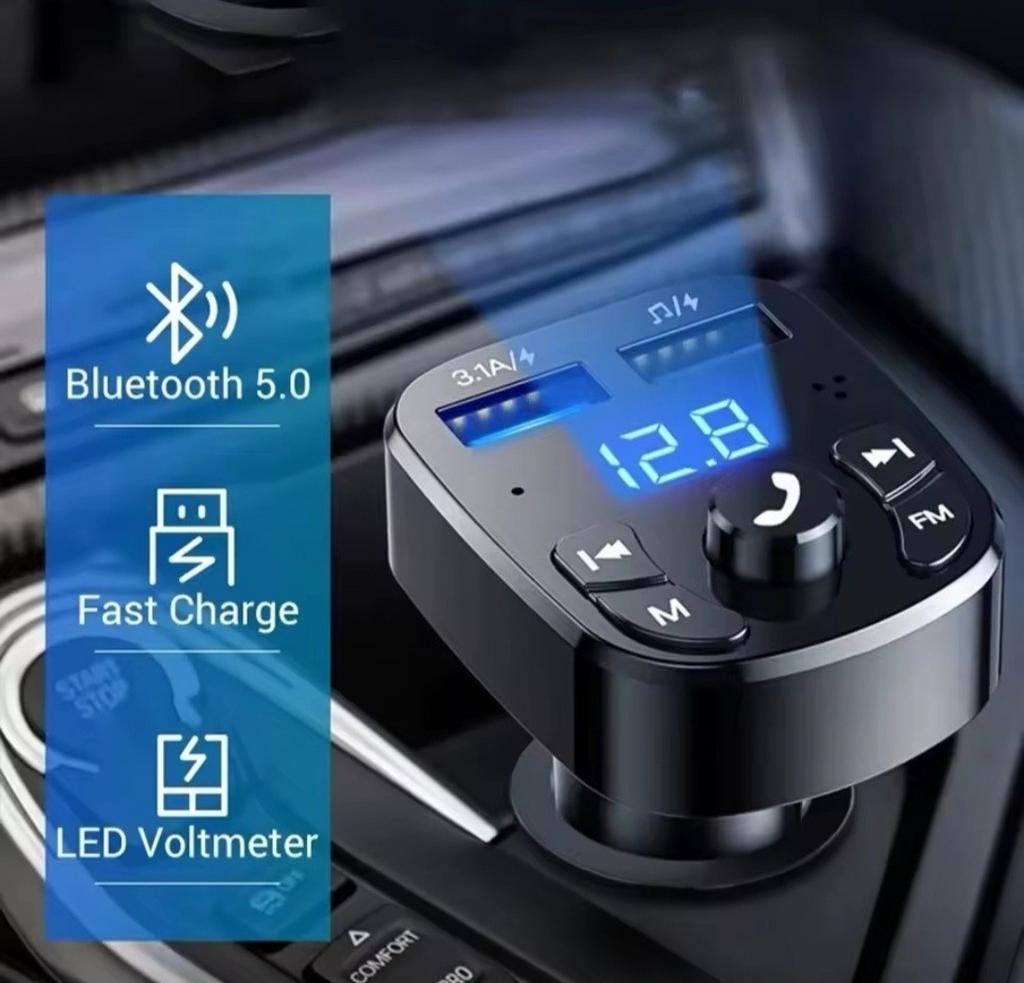 Bluetooth FM Transmitter | Handsfree Bellen | USB Oplader, Ophalen of Verzenden, Nieuw
