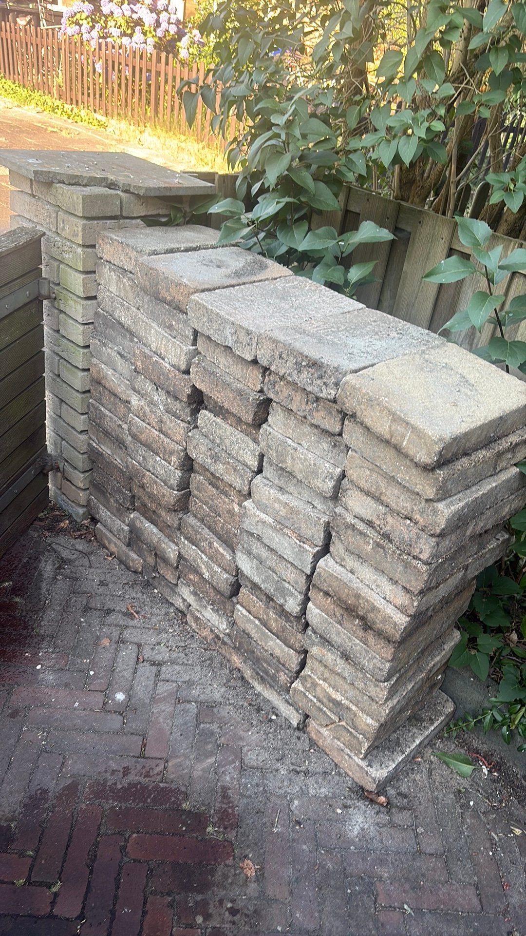 tegels 20x30, Tuin en Terras, Ophalen, Gebruikt, Beton, Terrastegels