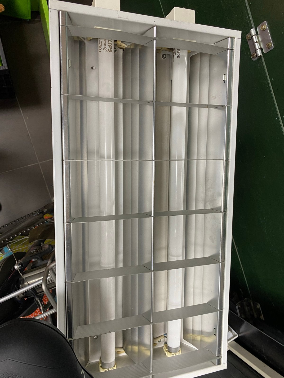 Philips TL armatuur met 2 TL-buizen, Wit, Gebruikt, G13 (TL), Philips