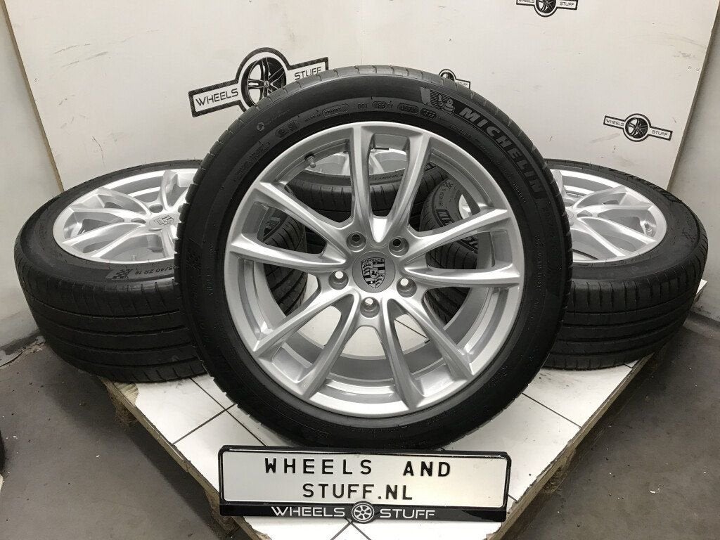 Porche Panamera lichtmetaal velgen breedset 19"inch met tpms, Ophalen, Gebruikt, 19 inch, Banden en Velgen