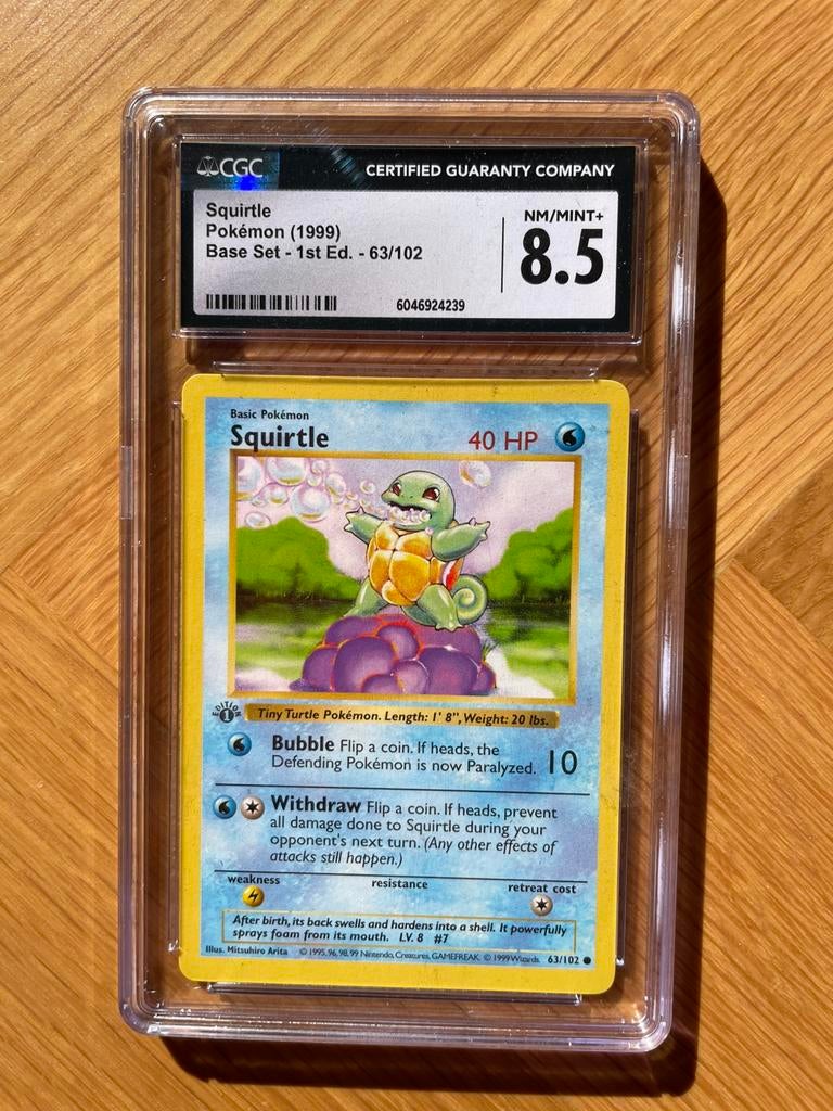 Squirtle 1st edition CGC 8,5, Ophalen of Verzenden, Zo goed als nieuw