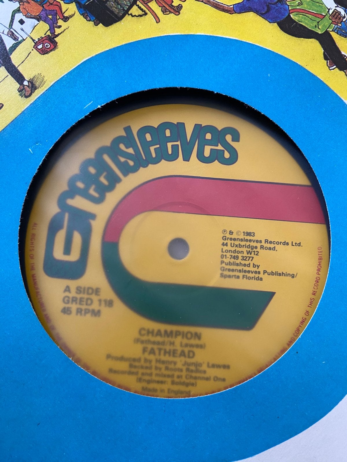 Reggae 12” Fathead - champion / stop all the fight, Ophalen of Verzenden, Gebruikt