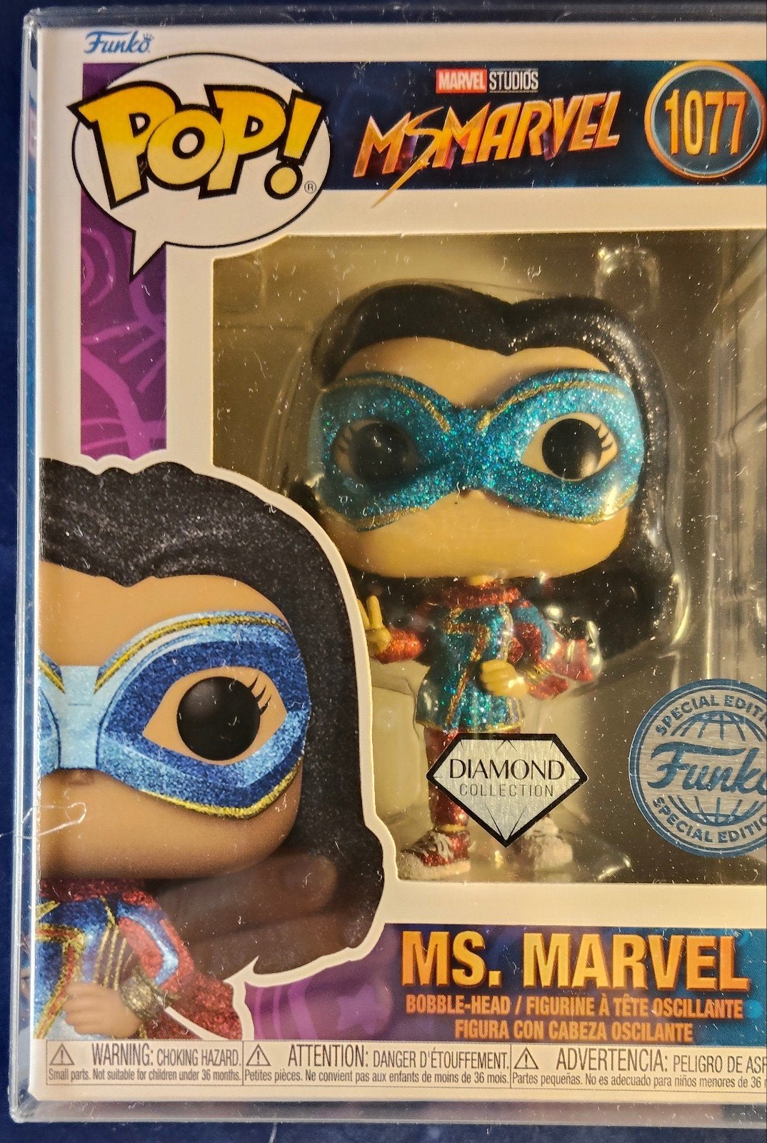 Funko Pop! Ms. Marvel 1077 Diamond Collection Special Editio, Ophalen of Verzenden, Nieuw