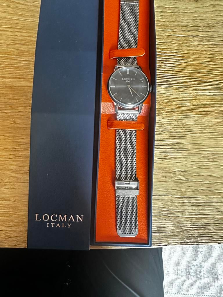 Locman Italy Horloge - Stijlvol en Tijdloos Design, Overige merken, Staal, Polshorloge, Ophalen of Verzenden