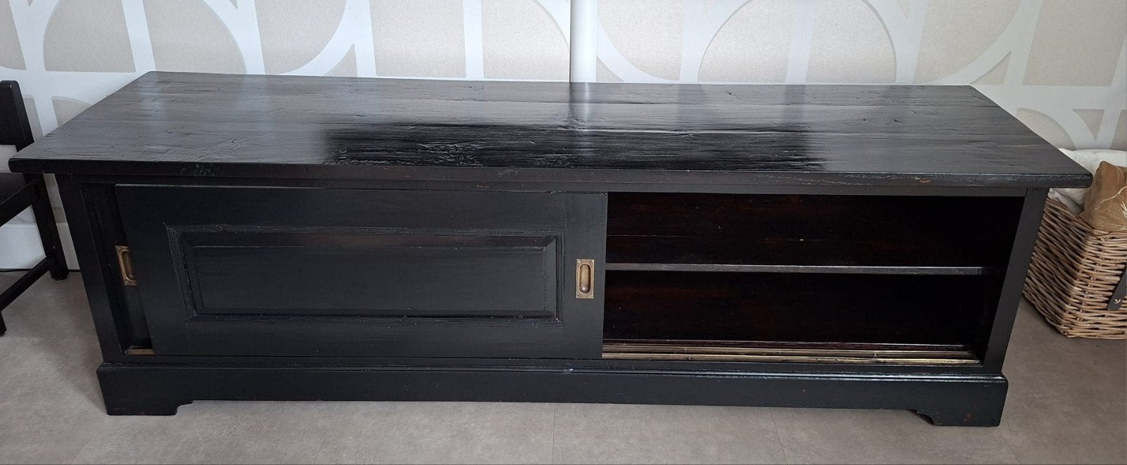 Mahonie TV-dressoir - Opknapper (191x51x59 cm), Ophalen, Gebruikt, 150 tot 200 cm, Minder dan 100 cm