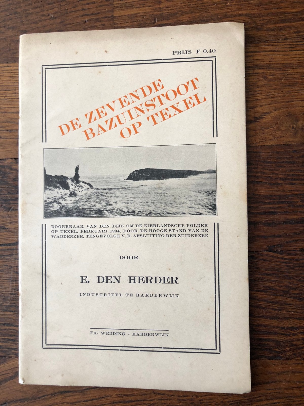 Zevende bazuinstoot op Texel - E. den Herder - 1934, Verzenden, 20e eeuw of later, Gelezen