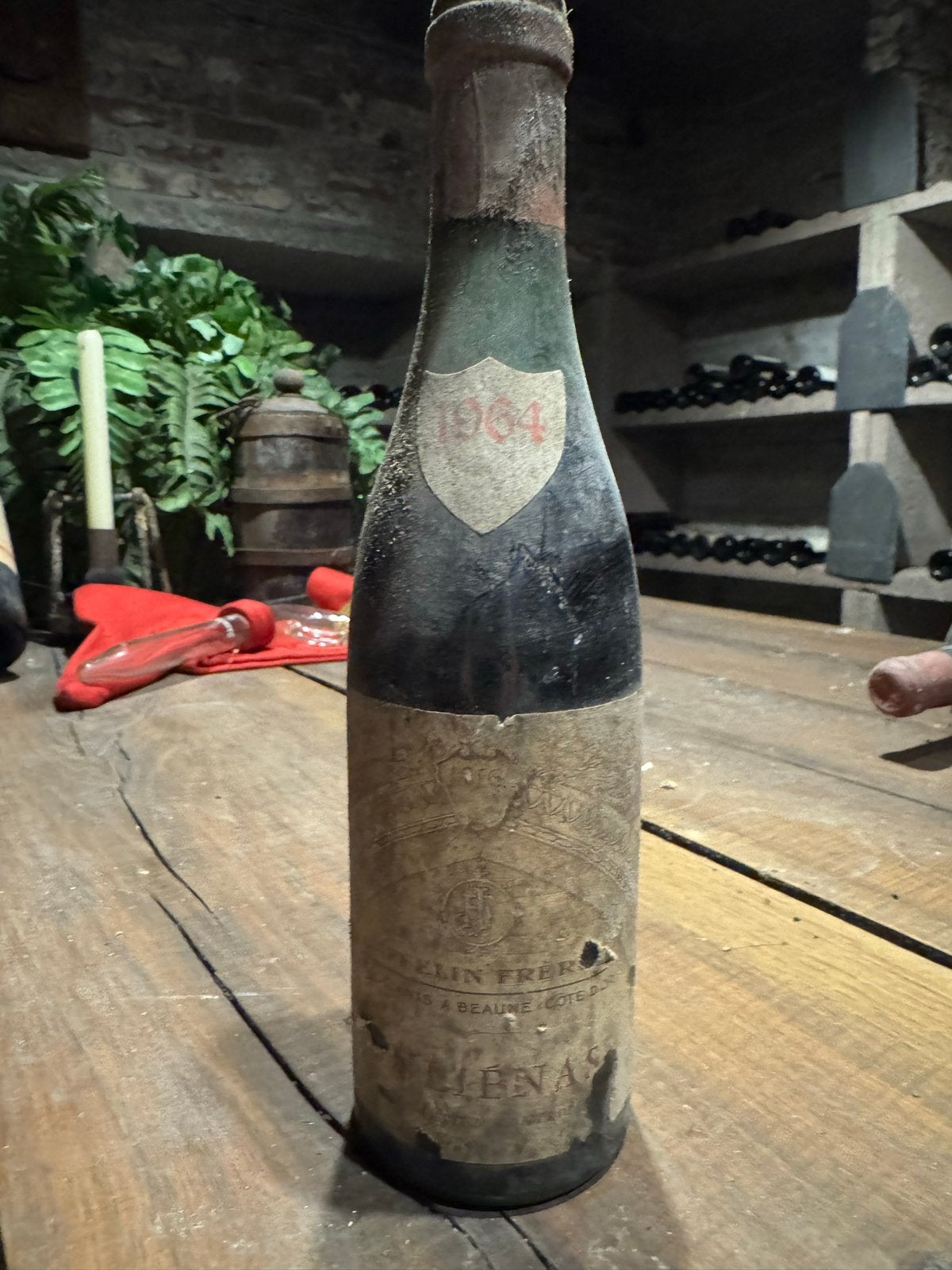 Julienas Beaune Cote d'Or 1964 - Zeldzame Rode Wijn 375ml, Verzamelen, Ophalen, Gebruikt, Frankrijk, Rode wijn