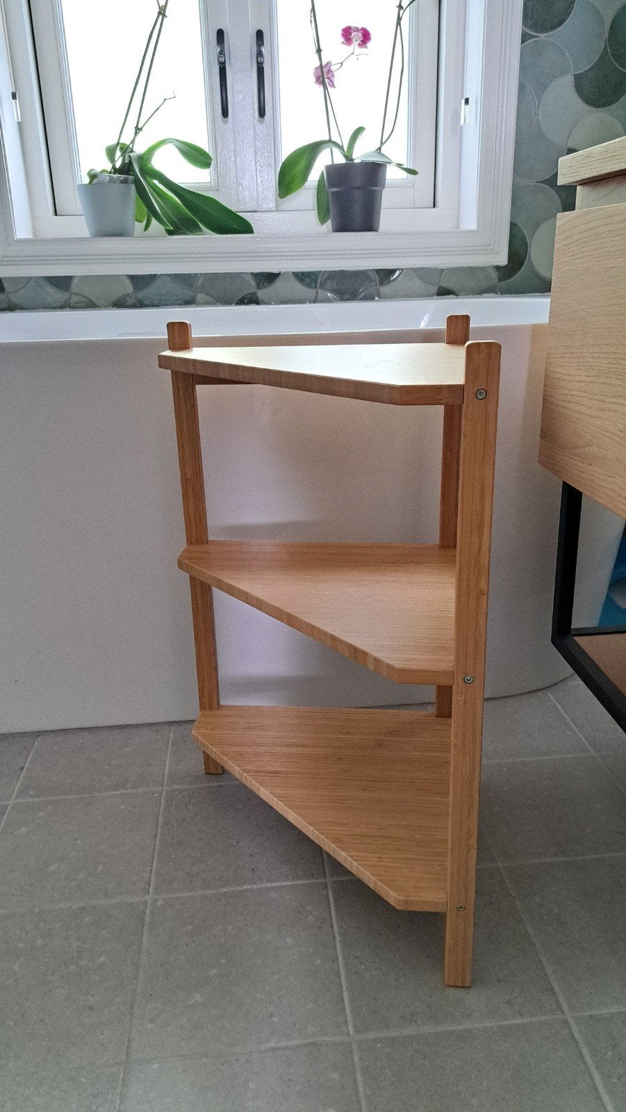 IKEA Rågrund hoekrek bamboe (2x), Badkamerrek, Gebruikt, Overige kleuren, Ophalen