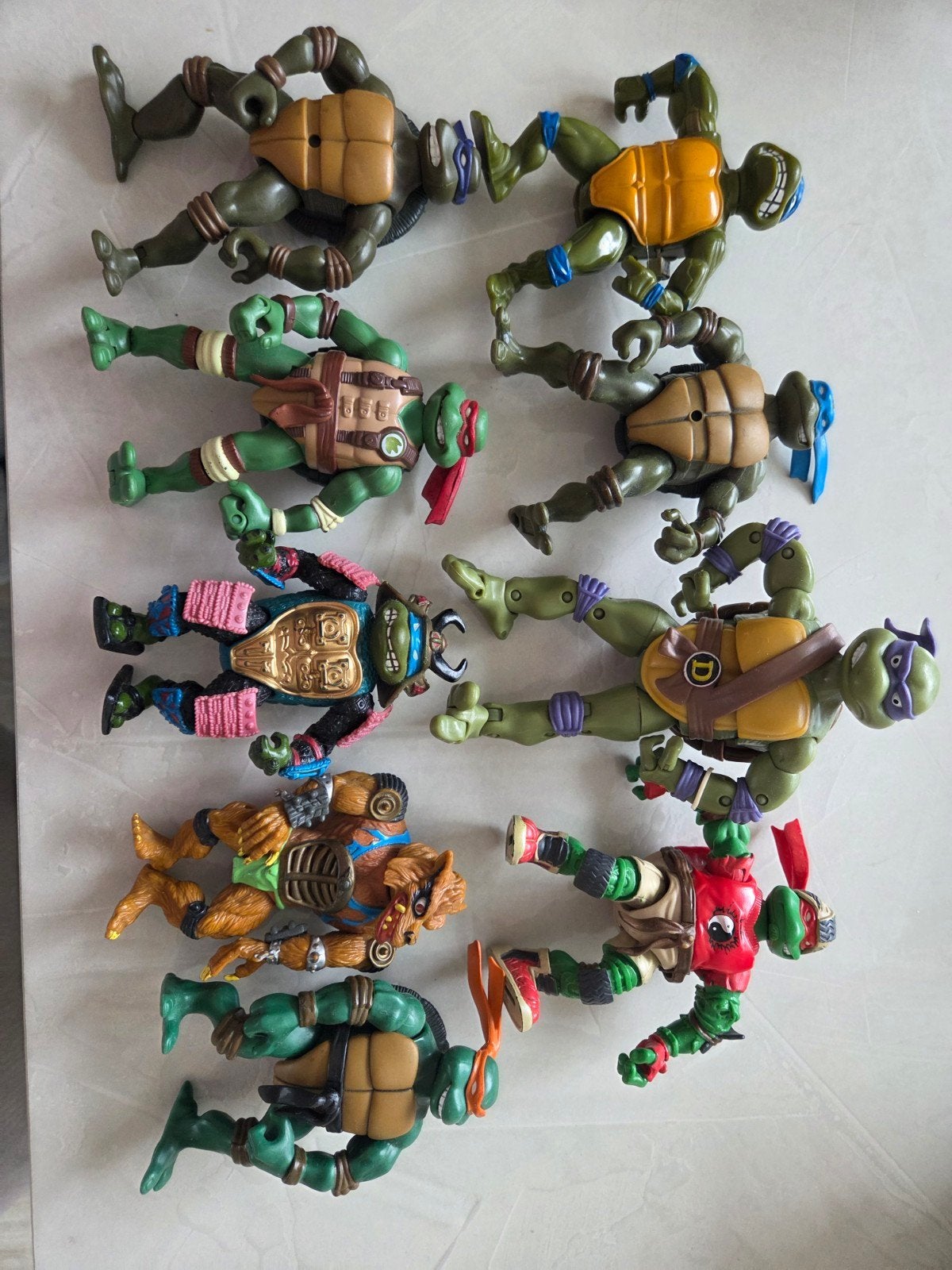 Vintage Teenage Mutant Ninja Turtles Actiefiguren Set, Kinderen en Baby's, Speelgoed | Actiefiguren, Ophalen of Verzenden, Gebruikt