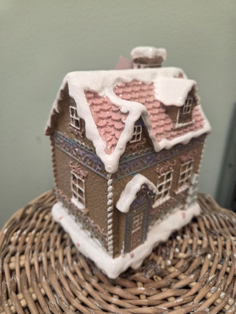 Clayre & Eef Gingerbread Huisje met Verlichting, Meerkleurig, Overige materialen, Overige stijlen, Nieuw
