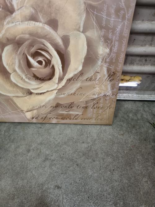 Schilderij doek roos sepia kleuren, Ophalen of Verzenden, 'T Olde Gre-j, Info@toldegrej.nl, Endepoelstraat 20f Didam