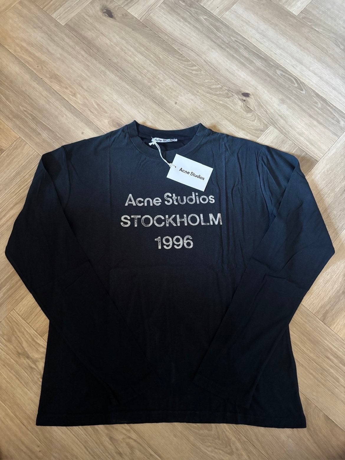 Acne Studios Stockholm 1996 T-shirt Lange Mouw, Ophalen of Verzenden, Nieuw, Maat 52/54 (L), Zwart