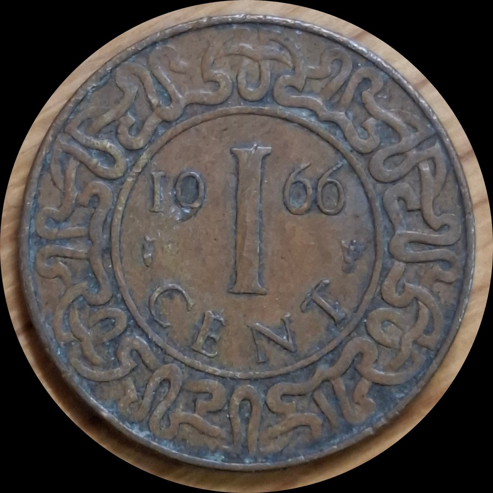 45# Suriname 1 Cent 1966 km11, Ophalen of Verzenden, Zuid-Amerika