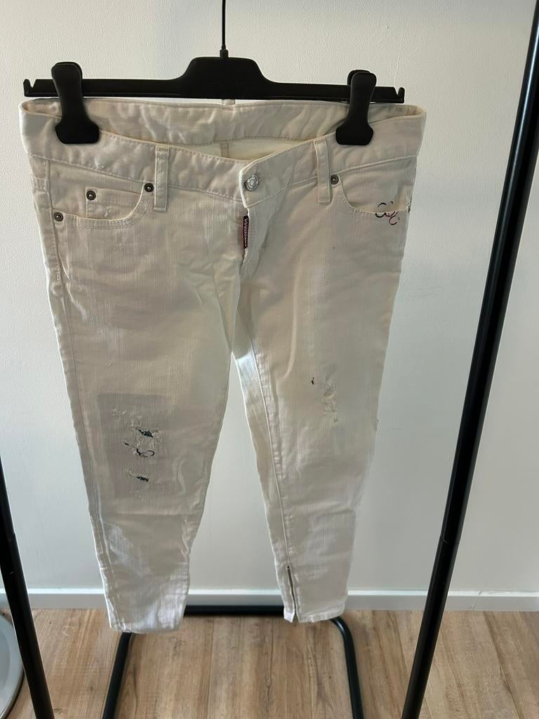 Dsquared2 jeans maat 42 – wit – destroyed look, Ophalen of Verzenden, Zo goed als nieuw, Wit, W33 - W36 (confectie 42/44)