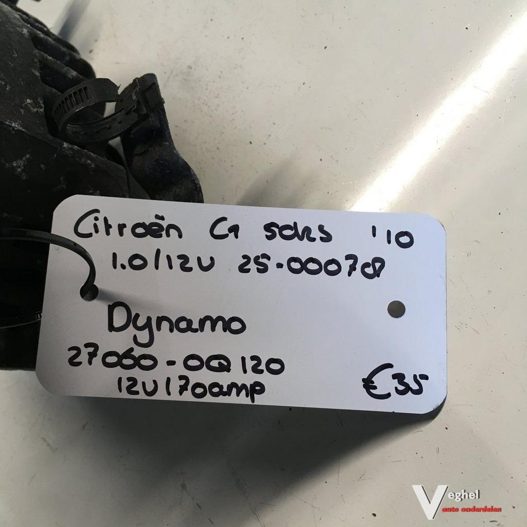 Citroen C1 5drs 1.0 12v 2010  2500078  Dynamo  27060-0Q120, Gebruikt, -, -, Ophalen of Verzenden