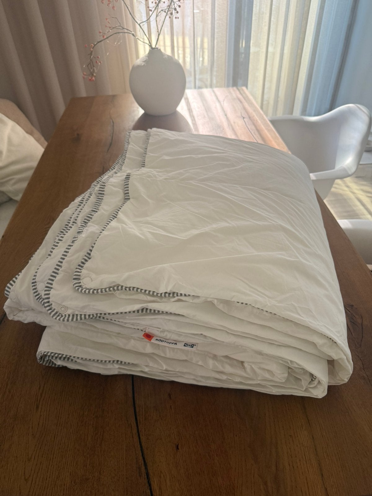 IKEA RODTOPPA | 4 seizoen dekbed | 240cm x 220cm, Huis en Inrichting, Slaapkamer | Beddengoed, Lyocell, Gebruikt, Koppelbaar, Wit