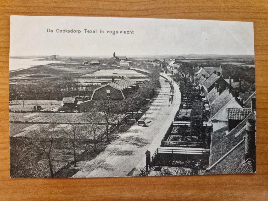 ANSICHTKAART COCKSDORP TEXEL IN VOGELVLUCHT, Ophalen of Verzenden, Waddeneilanden