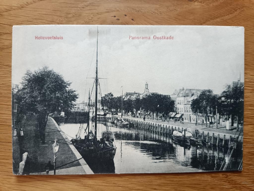 Ansichtkaart Hellevoetsluis Panorama Oostkade, Ophalen of Verzenden, Voor 1920, Gelopen, Zuid-Holland