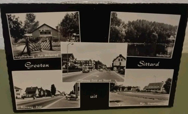 Sittard mooie ongelopen 5 luik ansichtskaart jaren 60, Ophalen of Verzenden, 1960 tot 1980, Zo goed als nieuw, Overige onderwerpen