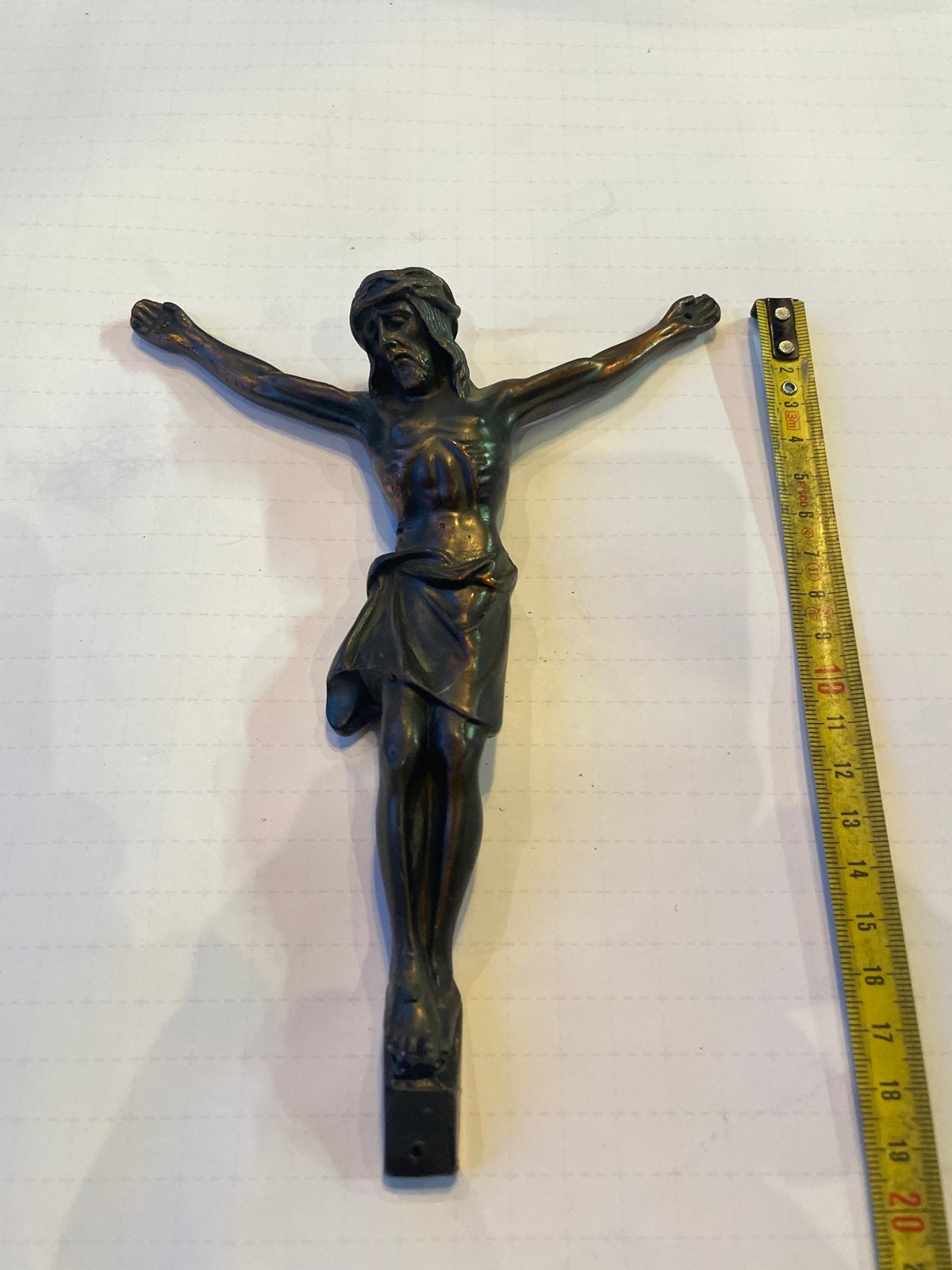 Antiek Bronzen Christusbeeld - Made in Holland, Antiek en Kunst, Ophalen