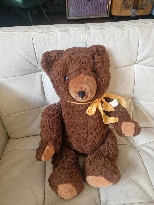 Vintage Beweegbare Teddybeer Jaren '60 - 49 cm, Verzamelen, Beren en Cherished Teddies, Ophalen of Verzenden