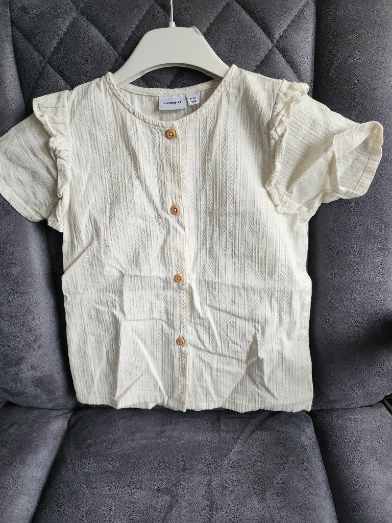 Blouse Name it, Kinderen en Baby's, Kinderkleding | Maat 104, Meisje, Overhemd of Blouse, Ophalen of Verzenden, Zo goed als nieuw