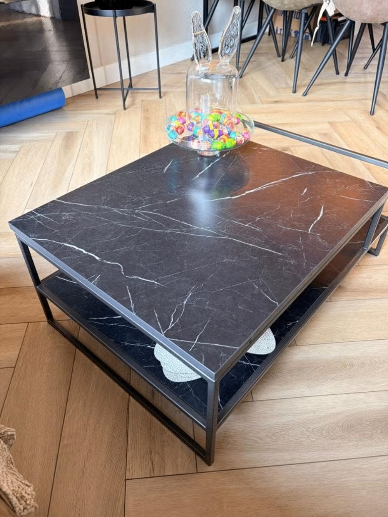 Salontafel marmer xooon, Huis en Inrichting, Tafels | Salontafels, Ophalen, Gebruikt, 100 tot 150 cm, 50 tot 100 cm