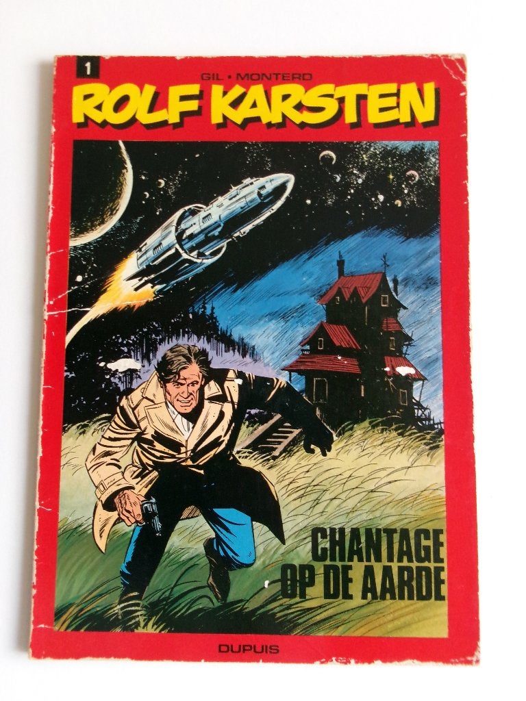 Stripboek - Rolf Karsten NR. 1 Chantage Op De Aarde, Gelezen, Gil en Montero, Eén stripboek, Ophalen of Verzenden