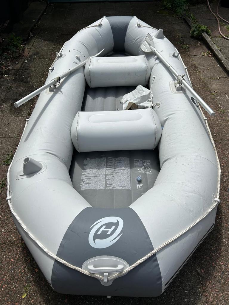 Mooie stevige grijze rubberboot,merk hydro-force, Ophalen, Zo goed als nieuw, Overige typen