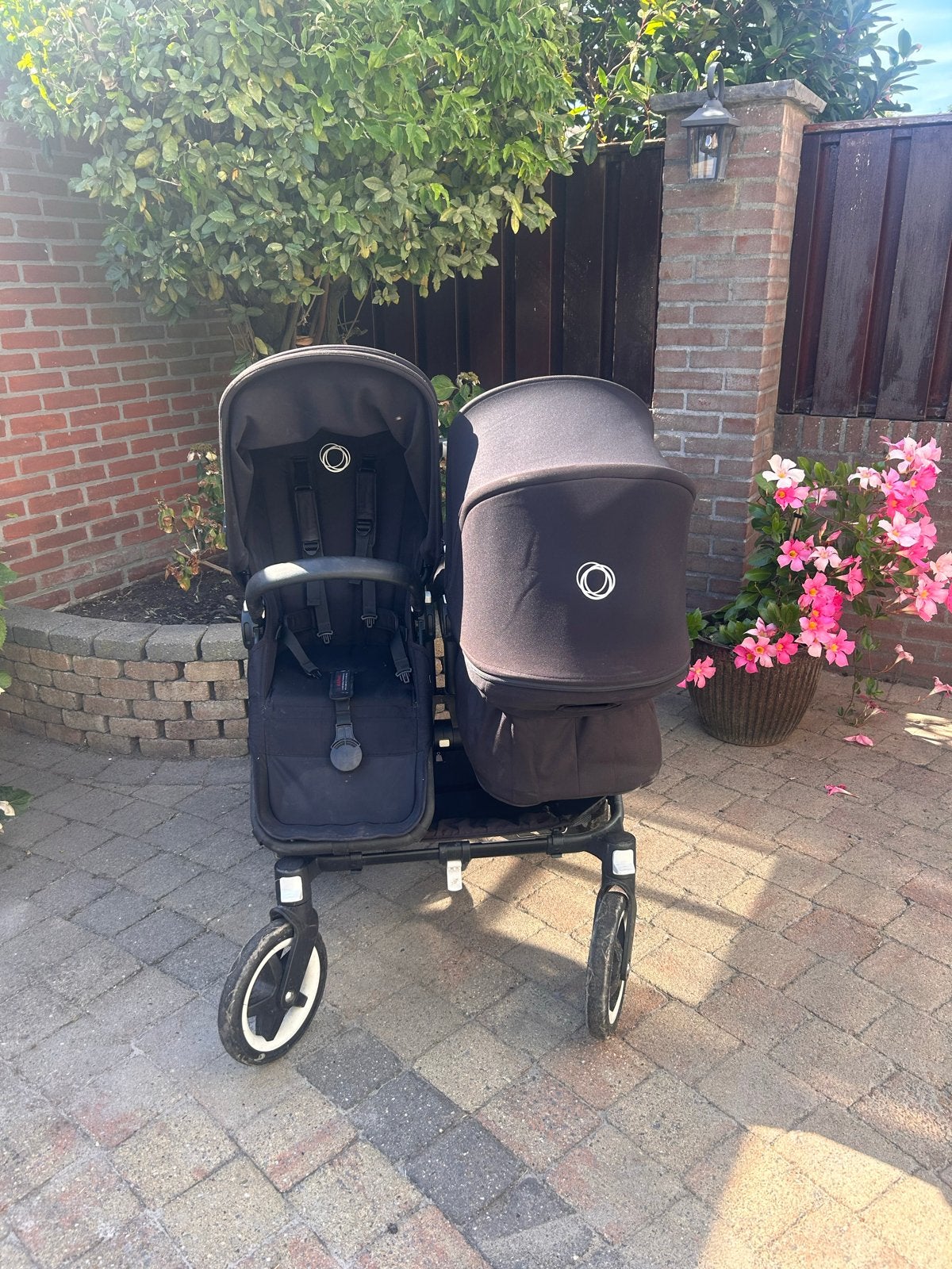 Bugaboo Donkey 2 Duo - Complete set voor 2 kinderen, Ophalen, Gebruikt, Combiwagen, Duowagen