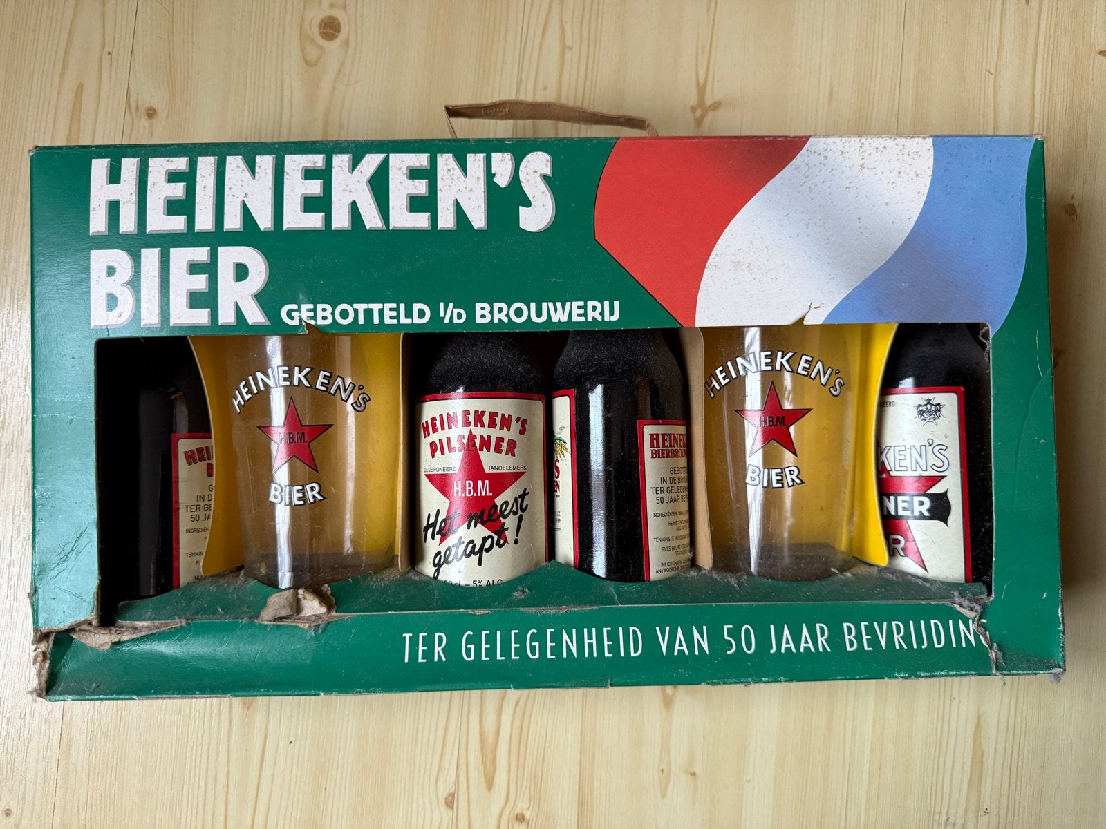 Heineken 50 Jaar Bevrijding Geschenkset (1995) Vintage item, Ophalen of Verzenden, Nieuw