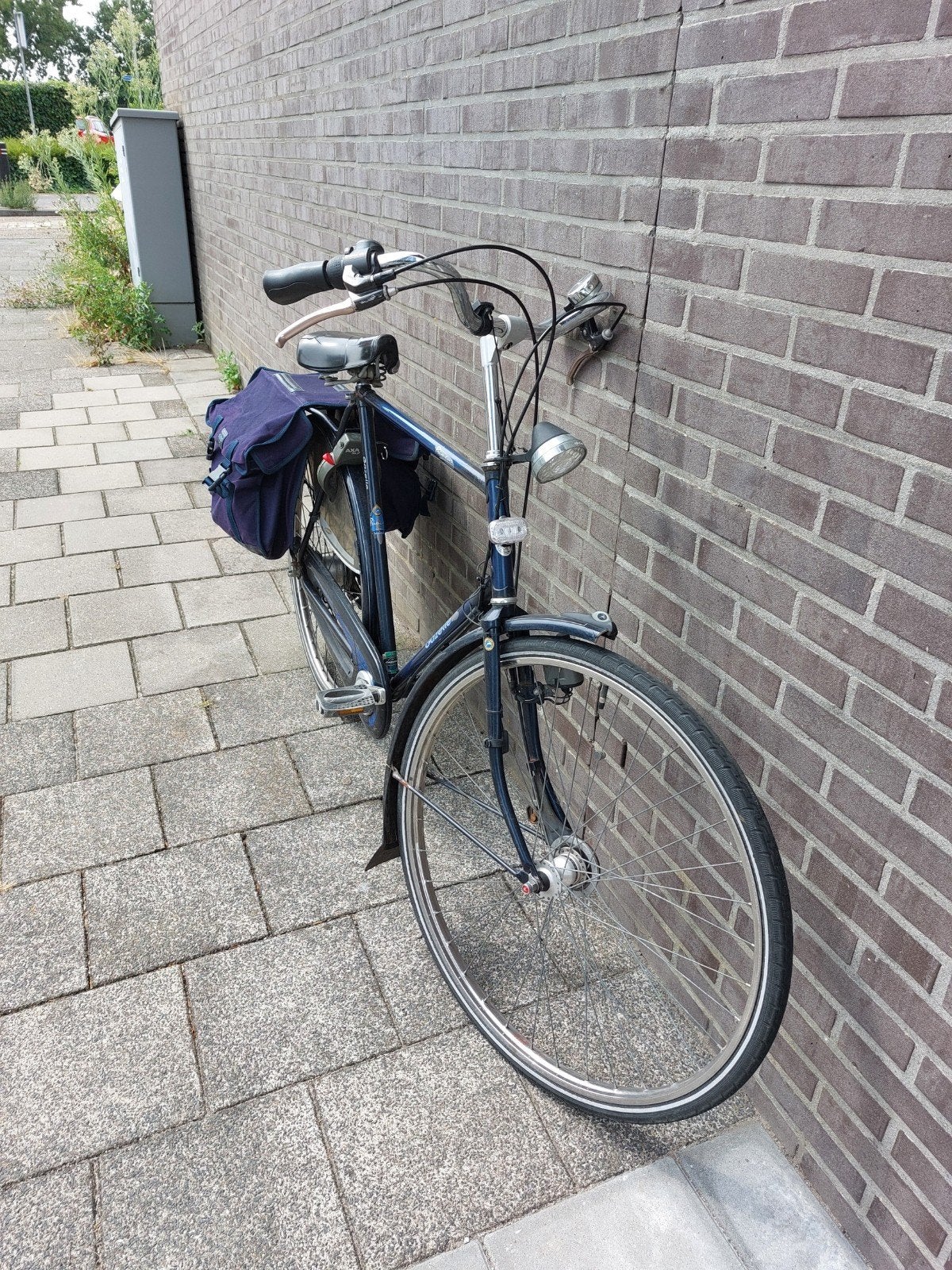 Gazelle stadsfiets met fietstassen - Gebruikt, Ophalen, Terugtraprem, Gazelle, 53 tot 56 cm