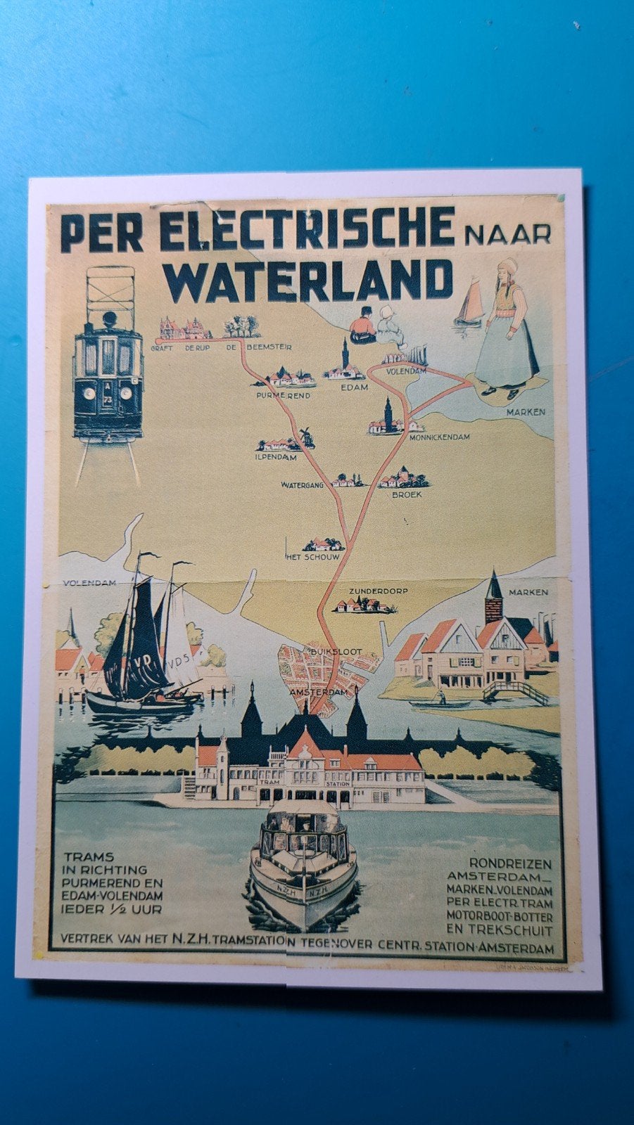Tram, NZH, Per electrische naar Waterland,, Ophalen of Verzenden, 1980 tot heden, Ongelopen