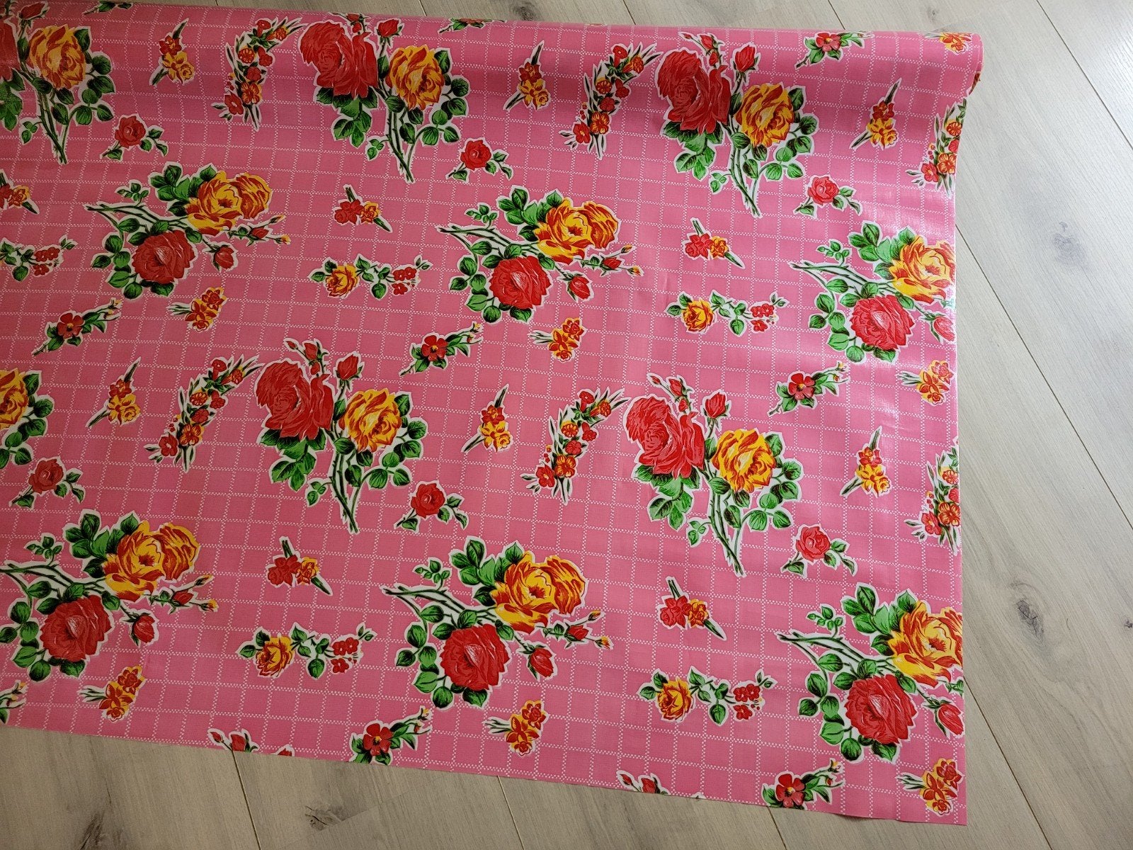 Roze Mexicaans tafel zeil tafelzeil 11m x 120cm, Ophalen, Nieuw, Rechthoek