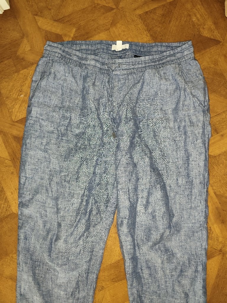 H&M linnen broek maat 42, H&M, Overige kleuren, Maat 42/44 (L), Ophalen of Verzenden