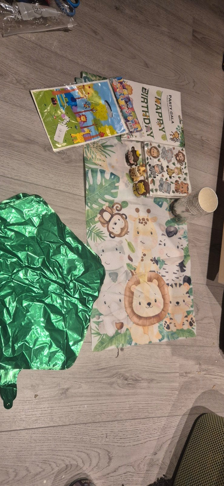 Verjaardags Decoratie Set - Jungle Thema met Dieren, Ophalen of Verzenden, Gebruikt