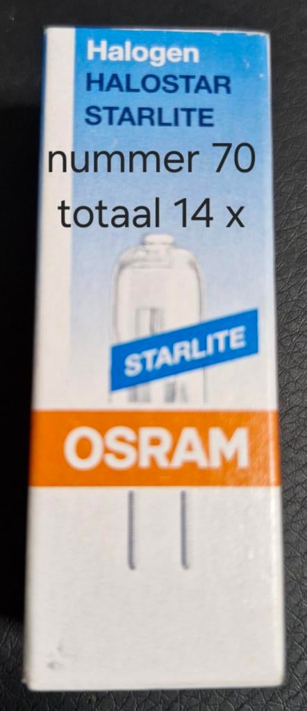 Nr. 70 Osram Halostar, 30 tot 60 watt, Halogeen (gloei)lamp, Nieuw, Overige fittingen