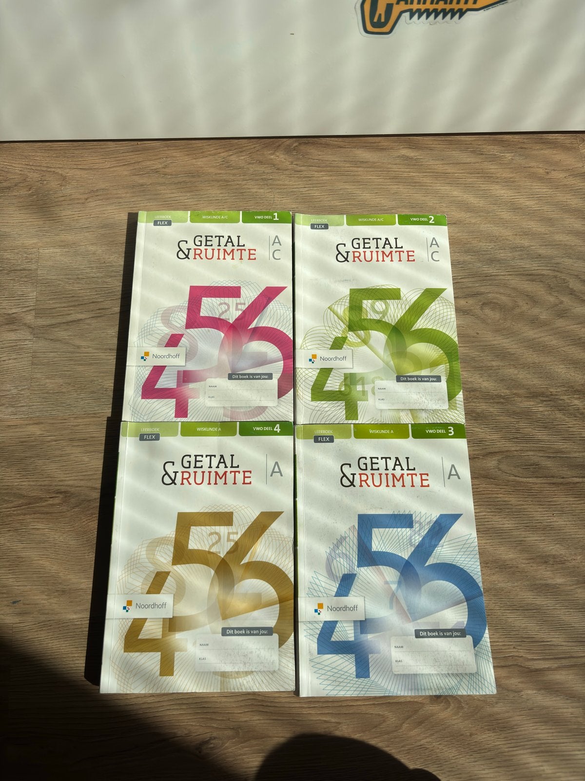 Getal & Ruimte VWO deel 1, 2, 3, 4 Wiskunde A, Boeken, Schoolboeken, Gelezen, Wiskunde A, VWO, Ophalen of Verzenden