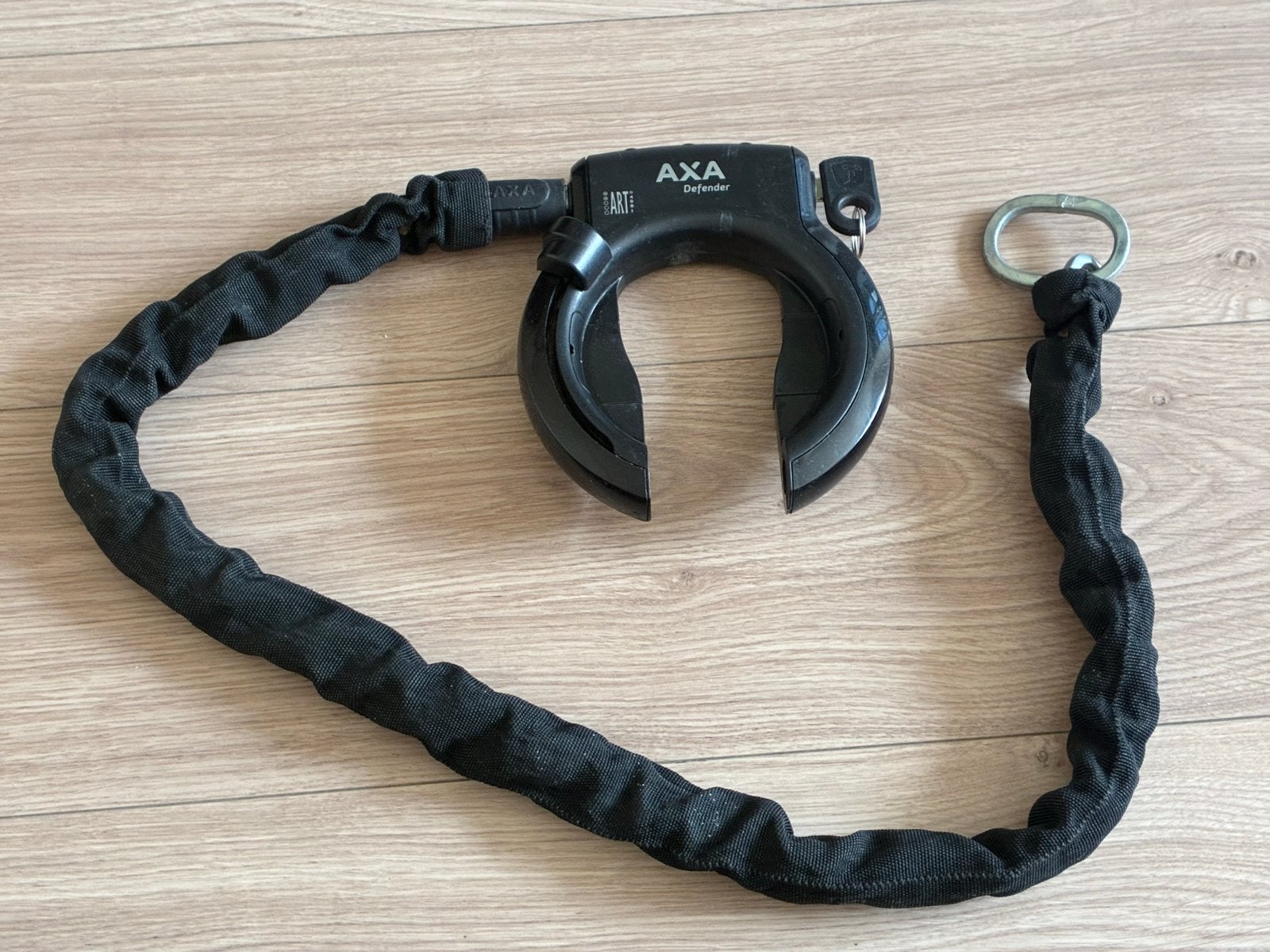 AXA ringslot Defender + AXA insteekketting 100/5,5, Ophalen of Verzenden, Gebruikt