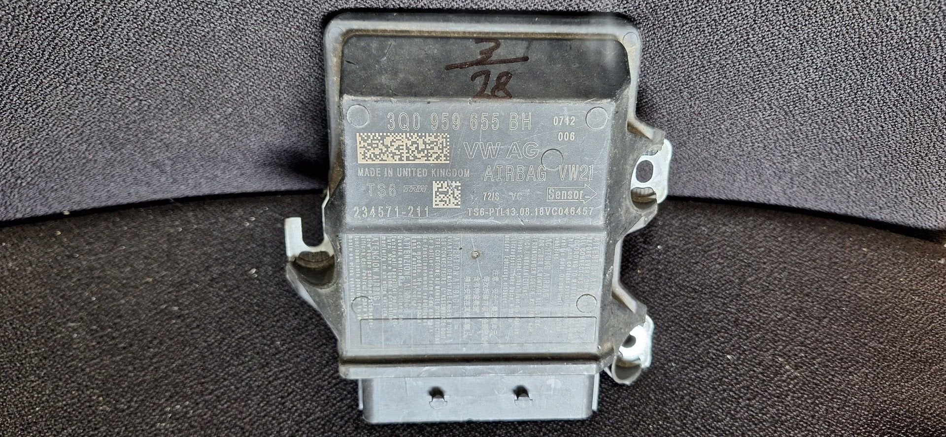 Originele Airbag Stuurmodule Computer Sensor VW Golf 7 Passa, Gebruikt, -, Volkswagen, -