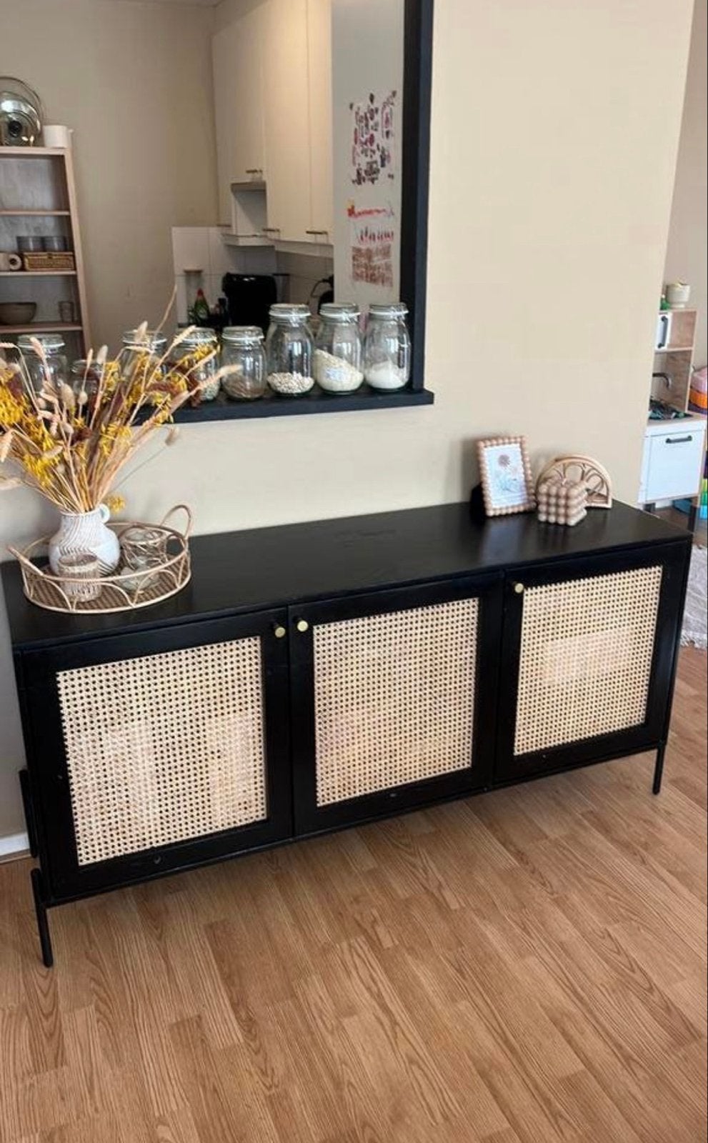 Westwing Vienna dressoir met webbing, Ophalen, Gebruikt, 150 tot 200 cm, 25 tot 50 cm