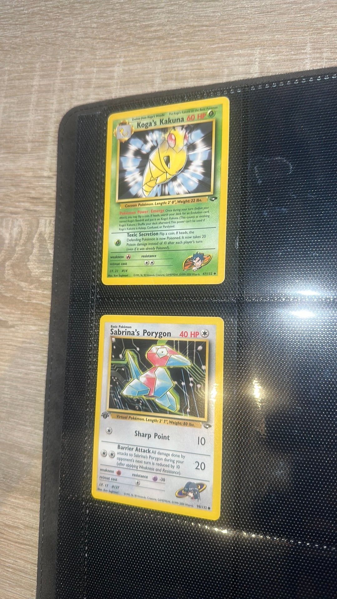 Gym Challenge: Sabrina's Porygon 1st Ed. & Koga's Kakuna, Ophalen of Verzenden, Gebruikt, Meerdere kaarten